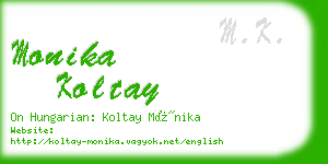 monika koltay business card